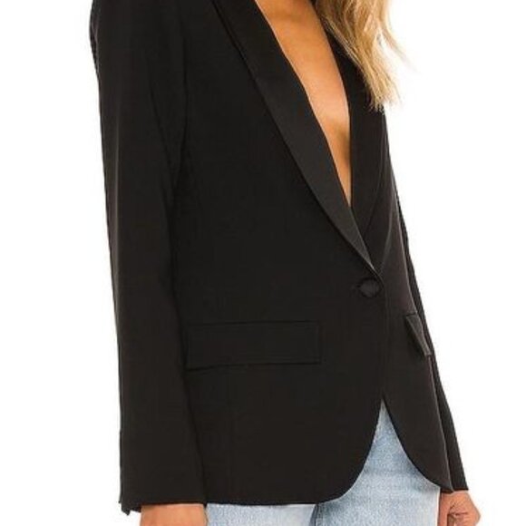 Amanda Uprichard Women's Black Jane Blazer Size M - Picture 2 of 7